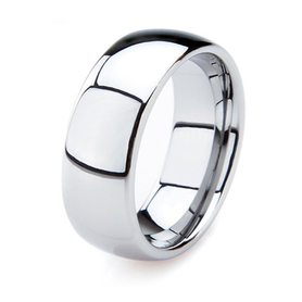 Svadobná obrúčka z chirurgickej ocele, strieborná farba - 8 mm