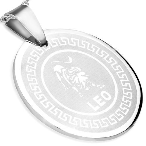 Prívesok z ocele, znamenie zverokruhu - "LEV"