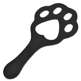 BDSM leather slap, black color, dog paw