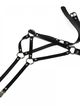 Black leather garter belt, clips