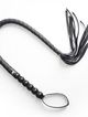 Black solid leather whip, straps and solid handle