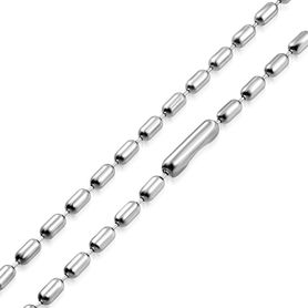 Masívna armádna retiazka z ocele, strieborná farba - 5/620 mm
