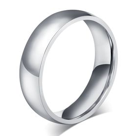 Svadobná obrúčka z ocele, strieborná farba - 6 mm