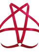 Červená elastická otevřená podprsenka - Pentagram