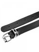Leather garter belt, black color and bows