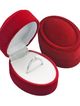 Zamatové darčekové balenie červenej farby na zásnubný prsteň