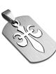 Prívesok známka z chirurgickej ocele, Fleur de lis , 35x22 mm