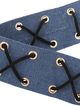 Náhrdelník choker, rifľovina a čierna šnúrka - bižutéria