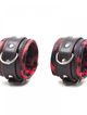 Handcuffs, red-black leopard pattern