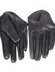 Čierne kožené dámske polovičné rukavice