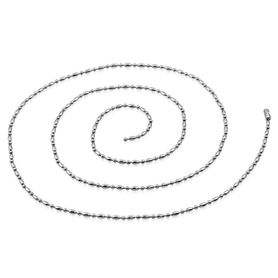 Armádna retiazka striebornej farby, chirurgická oceľ - 1,5/590 mm