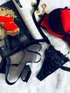 Bondage pouta na zápěstí a kotníky, páska a suchý zip