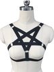 Black elastic open bra - Pentagram