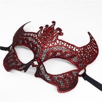 Lace red mask with ribbon - Evil