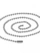 Army chain made of surgical steel, silver color - 1.5 / 590 mm