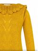 Women's knitted sweater with a collar yellow Dio