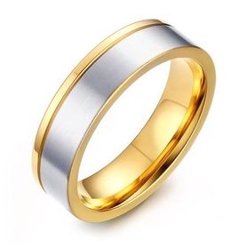 Svadobná obrúčka pre muža z chirurgickej ocele, dve farby