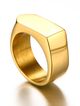 Pánsky pečatný prsteň z chirurgickej ocele, lesklá zlatá farba