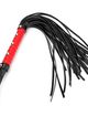 BDSM leather red-black whip, straps