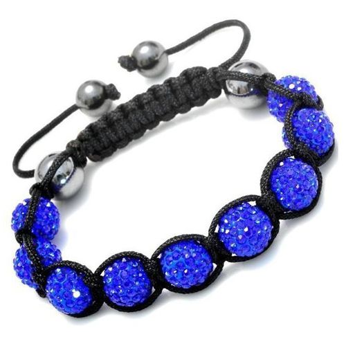 Kráľovský modrý shamballa náramok na ruku, bižutéria