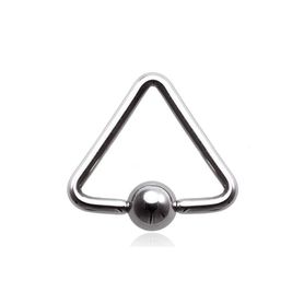 Piercing do bradavky, trojuholník s guličkou z chirurgickej ocele