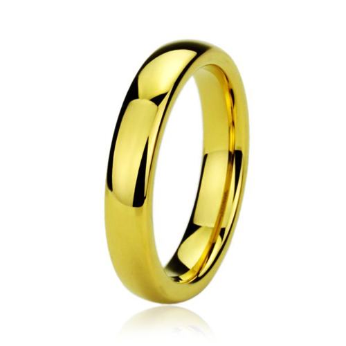 Svadobná obrúčka z chirurgickej ocele, zlatá farba - 4 mm