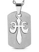 Prívesok známka z chirurgickej ocele, Fleur de lis , 35x22 mm