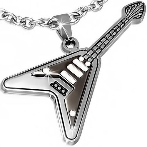 Prívesok na krk, rocková gitara z chirurgickej ocele