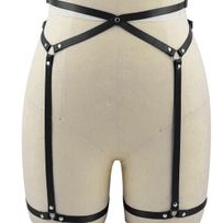 Elastic garter belt, black color