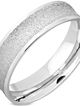 Sedlový pieskovaný prsteň z ocele,  strieborná farba - 6 mm