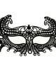 Lace black mask with ribbon - Madlene
