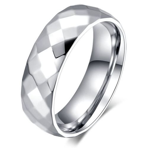 Obrúčka z chirurgickej ocele, brúsený povrch, strieborná farba - 6 mm