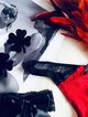 Nipple stickers, black four-leaf clover