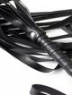 Erotic set, whip and metal handcuffs, black color