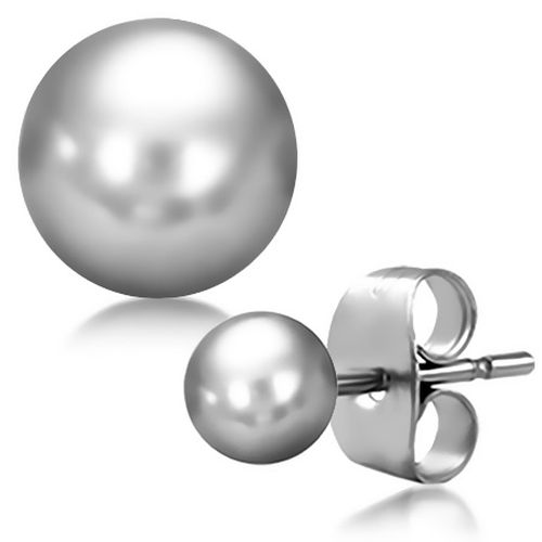 Detské náušnice z chirurgickej ocele, guličky - 4 mm