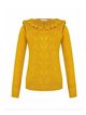 Women's knitted sweater with a collar yellow Dio