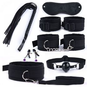 Erotic set of toys, black color - 8 pcs