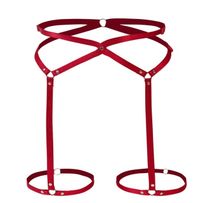 Elastic garter belt, red color