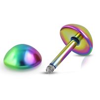 Falošný piercing z chirurgickej ocele, anodizovaný povrch, fake plug