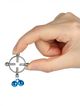Round clamps for steel nipples, blue ball bells