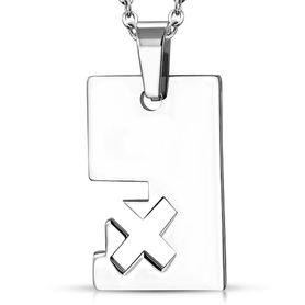 Prívesok známka z ocele striebornej farby, znamenie zverokruhu - "STRELEC"