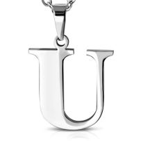 Písmenko "U" na retiazku, prívesok z chirurgickej ocele