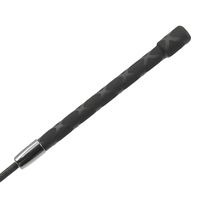 Black leather whip with heart, red-black color