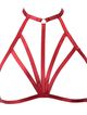 Červená elastická otevřená podprsenka, popruh na hruď - Anastazia