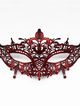 Lace red mask with ribbon - Laura