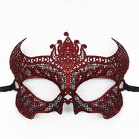 Lace red mask with ribbon - Evil