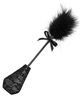 Black tickler with ribbon, velvet and lace spanking paddle