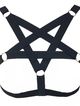 Black elastic open bra - Pentagram