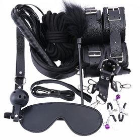 Erotická sada pomôcok, čierna farba - 10 ks