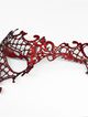 Lace red mask with ribbon - Francesca